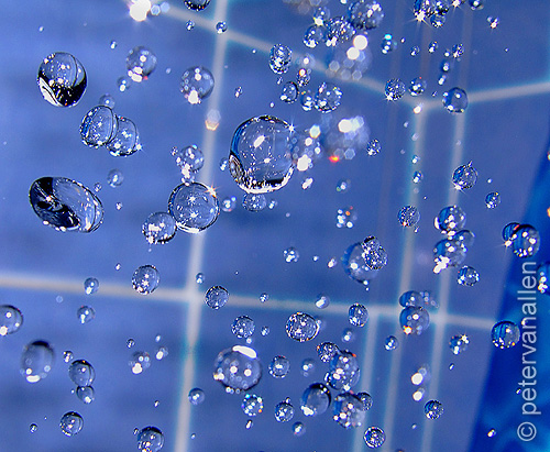 water droplets in the shower
