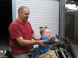 Vrrrooom, Nonno & Linc playing on the motorbike recently