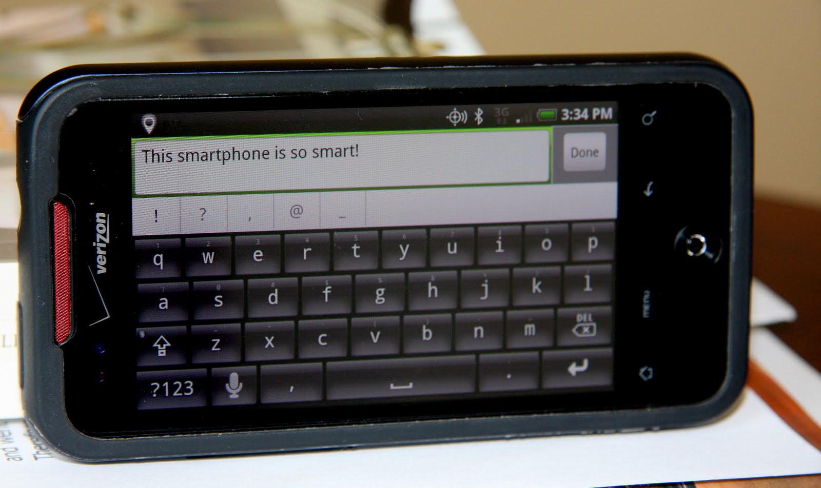 htc droid texting
