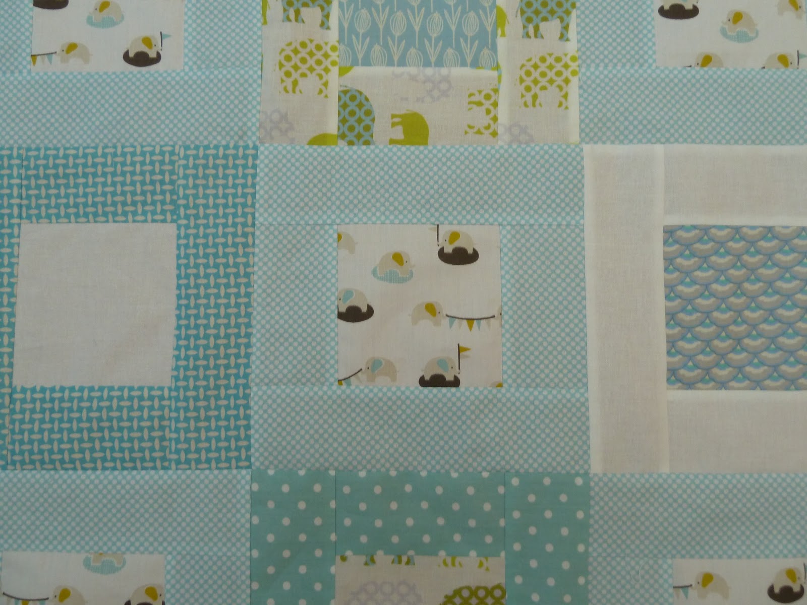 small quilts baby blue