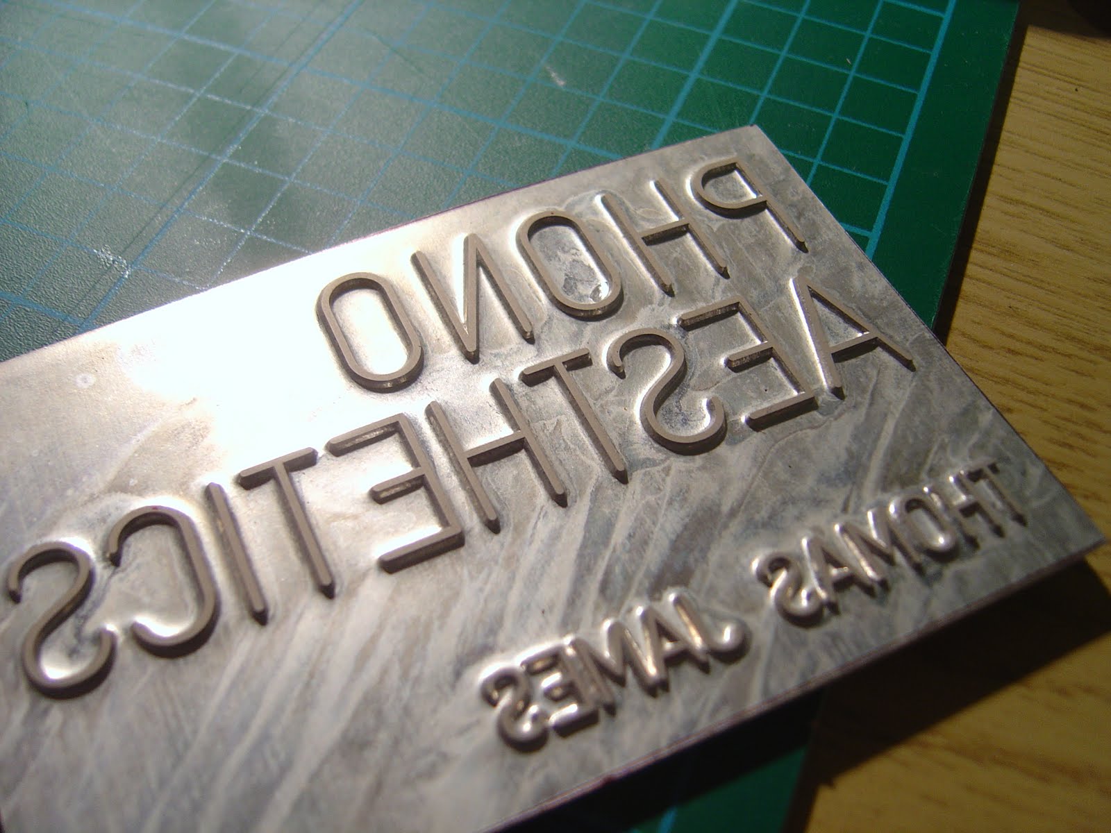 Thomas James Niblett Finishing Process; Foil Block
