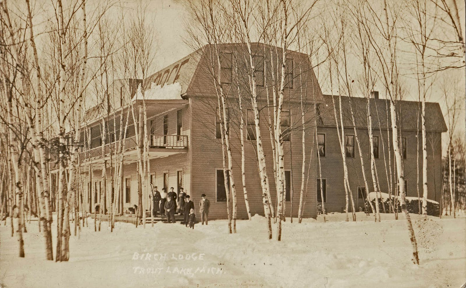 Birch Lodge Blog Old Postcards of Birch Lodge, Trout Lake, MI