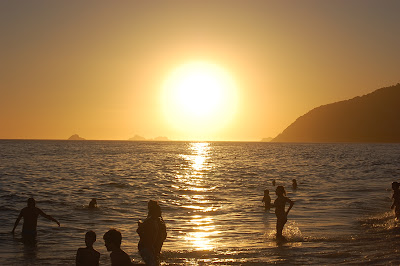 pôr do sol em Ipanema em 30 de dezembro de 2007