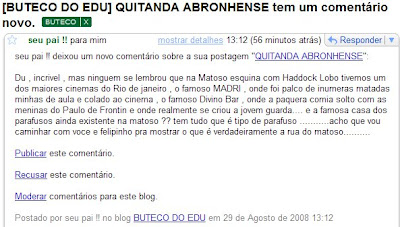 comentário de meu pai no BUTECO DO EDU, em 29 de agosto de 2008