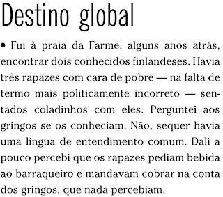 coluna publicada no caderno ELA de O GLOBO de 05 de setembro de 2009