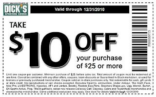 Everything Kiddie: Dick's Sporting Goods $10 Off $25 Printable Coupon