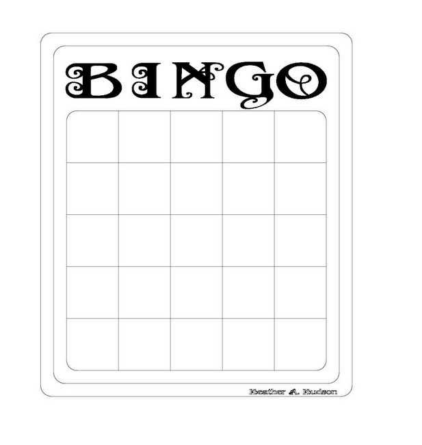 blank bingo pages