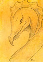 yellow dragon drawing