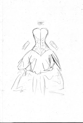 Black White Cocktail Dress on Black And Red Prom Dress First Drawings