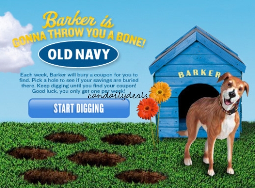 Old Navy: 10 off 50 Barker's Bones Printable Coupon (Dec 31-Jan 6)