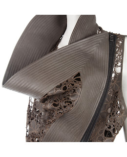 laser cut leather haider waistcoat ackermann