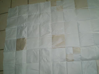 quilt from wedding dress