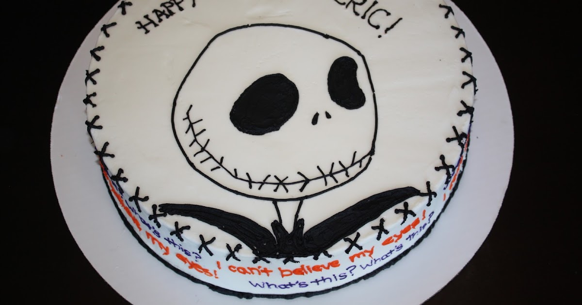 Becca's Blue Bakery: Jack Skellington Cake in buttercream