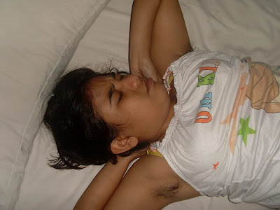 Sleeping girl armpit wallpaper