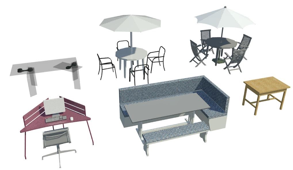 Revit Families for Architecture Tables