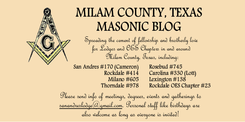 <center>Milam County, Texas Masonic Blog</center>