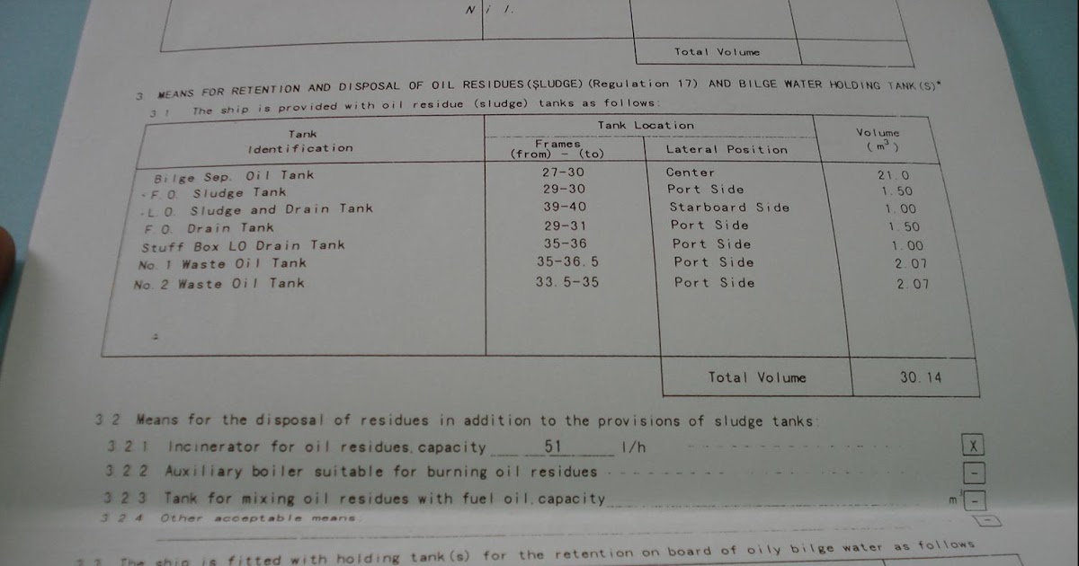 The Oil Record Book Blog ORB Basics 11.1/2/3 retention of sludge