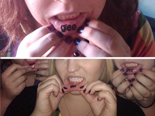  not mean that I am going to get glee tattooed on the inside of my lip.