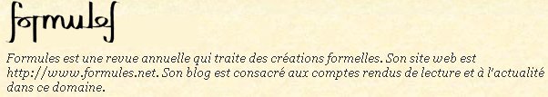 Revue Formules