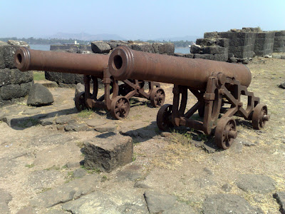 Two British Cannons on the Alibag Fort, constructed by “LOW MOOR IRONWORKS - Yorkshire”