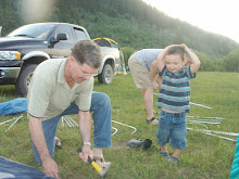 Setting up the Tent with Grandpa John