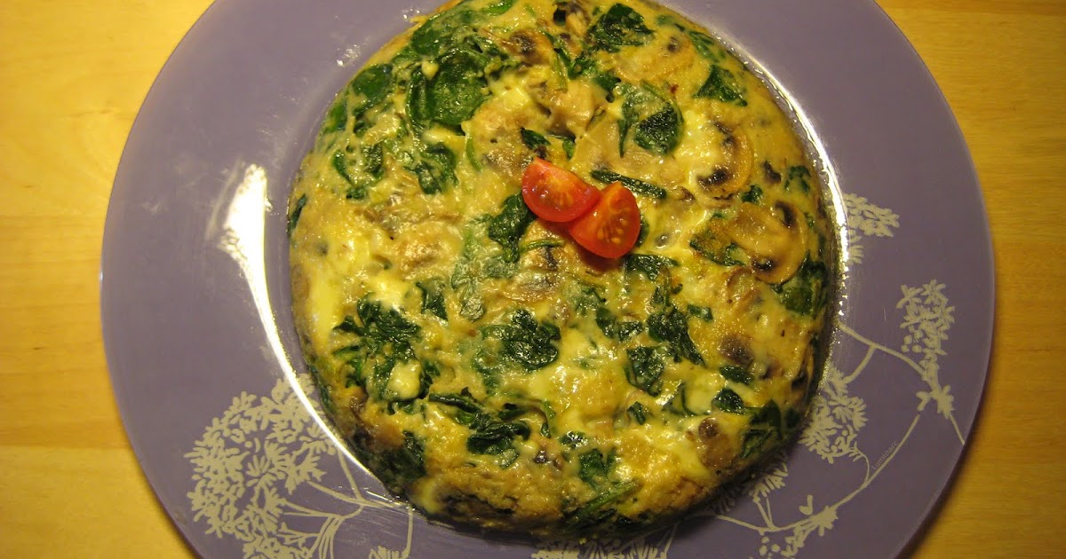 HADA VEGANA Tortilla de espinacas y champiñones