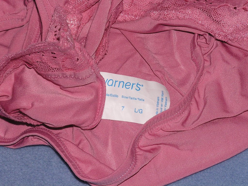 Real Women's Panties Sister's pink nylon panties