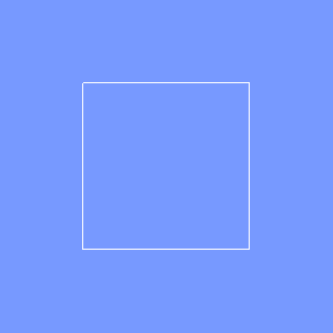 groovyとJOGLで描画したワイヤーフレームの四角