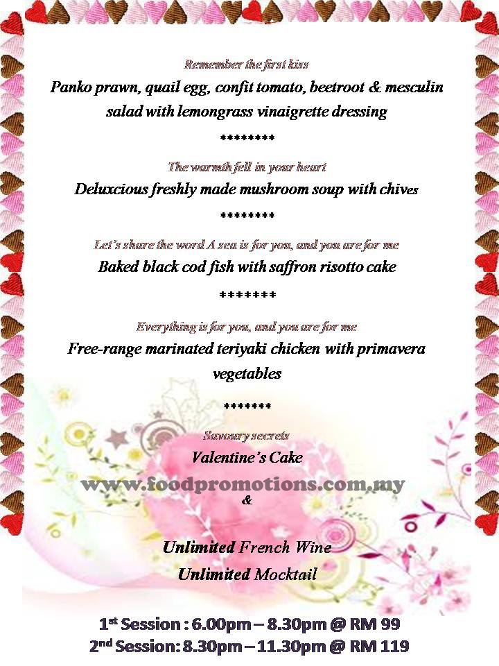 Malaysia Food Promotions: Deluxcious Spa Cuisine Febulous Valentine