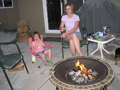 The first use of our new fire pit!  We had smores!!!  Yum!!