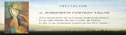 tarjetón de invitación a la inauguracion de mi estudio-galeria