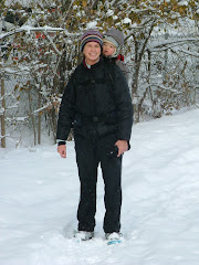 Out snowshoeing...