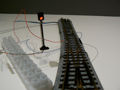 quinntopia - An N Scale blog: Adding Indicator Lights to Turnouts