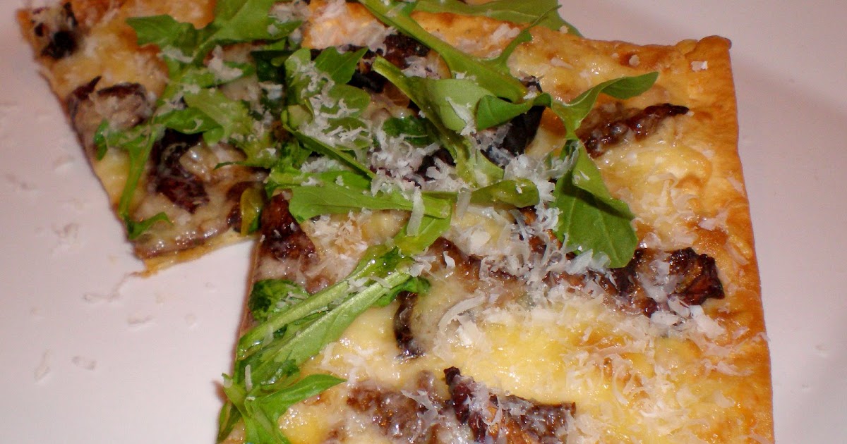 Authentic Suburban Gourmet Porcini Pizza with Truffle Oil