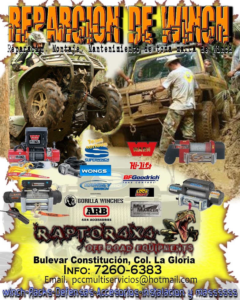 4x4 Raptor OFF ROAD Equipments El Salvador