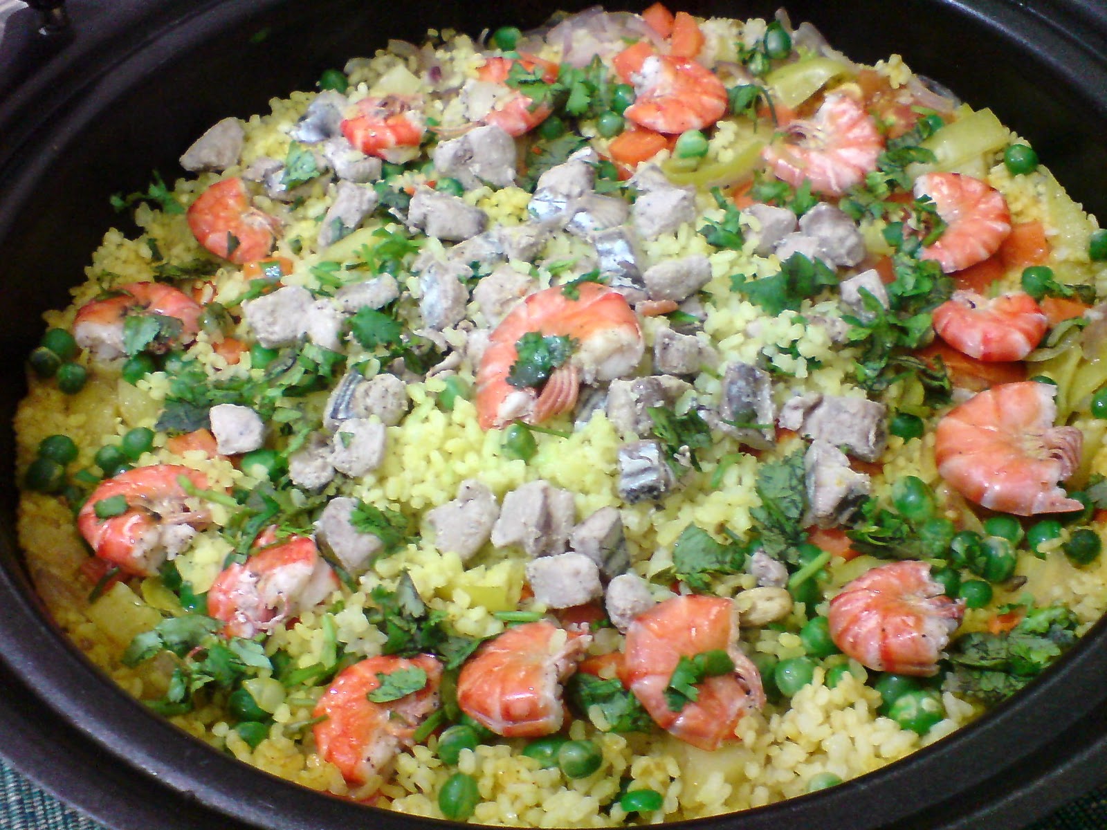 Nihari's CookBook Mixed Seafood and Vegetable Paella
