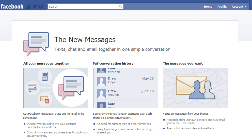 Fb messages First Look: The New Facebook Messages ~ damondnollan.com