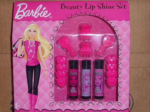 Do You Want My Junk?: Barbie Lip Shine Set 3 Chapsticks, 6 hair Clips