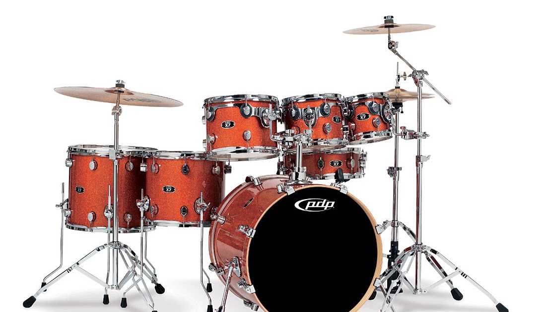 DRUM STORE PDP X7 Orange Sparkle 7 Piece Drum Set