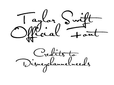 Satisfaction Font Taylor Swift