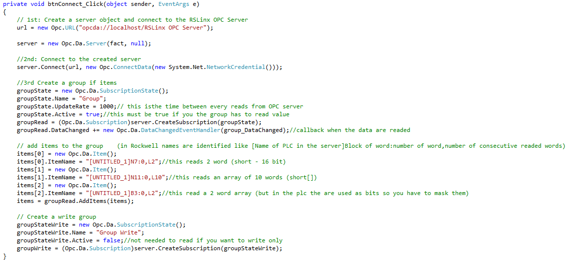 Opc Client Source Code