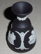 Black Jasperware Bud Vase
