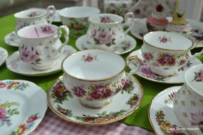 Roses teacups by Royal Albert and Elizabethan