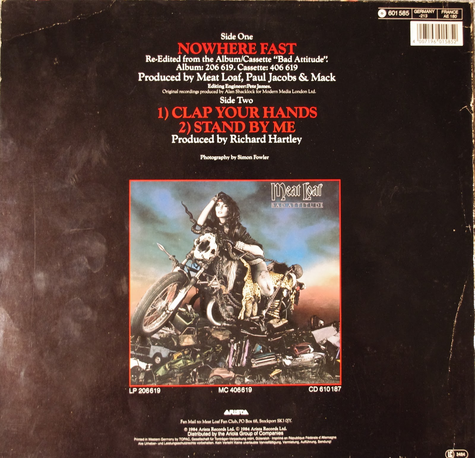 Meat Loaf Vinyl, Singles 7"/12" and other stuff Meat Loaf