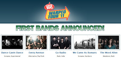 bands for Warped Tour 2011