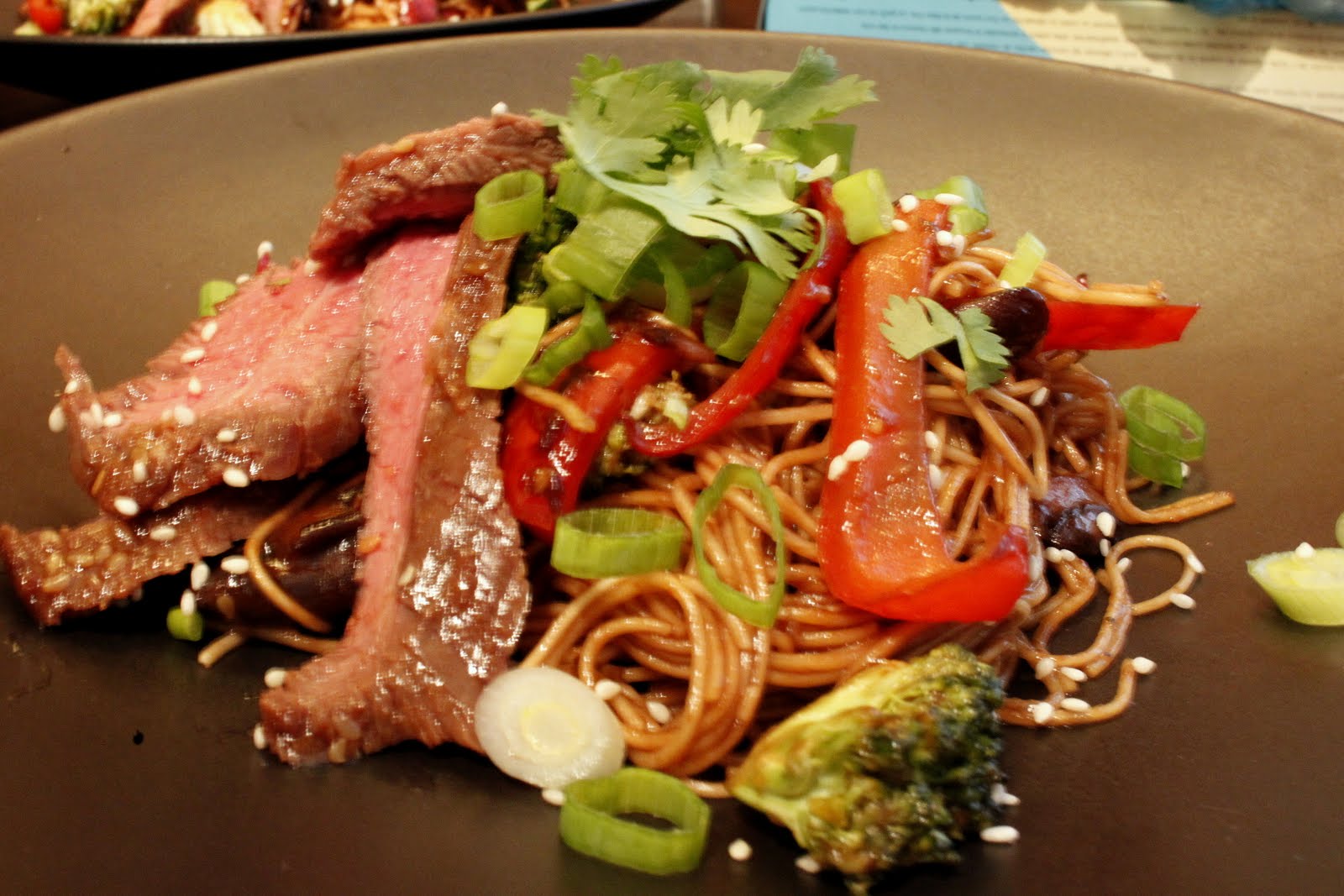 Three Short Cooks Marinated Flank Steak with Asian Stir Fry
