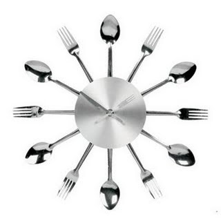 Kitchen Clocks on Kitchen Clock Spoons And Forks Inspired Jpg