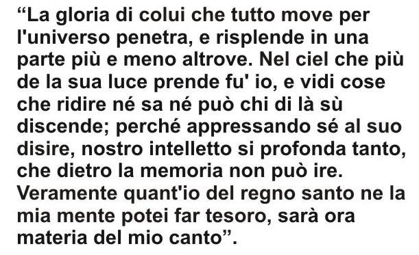 Parafrasi Del Primo Canto Del Paradiso federico b.: la Divina Commedia: paradiso