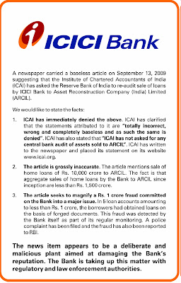 ICICI double lends against same properties after selling loans to ARCIL [Updated: News Denied]