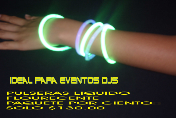 PULSERAS LIQUIDAS FLUORECENTES